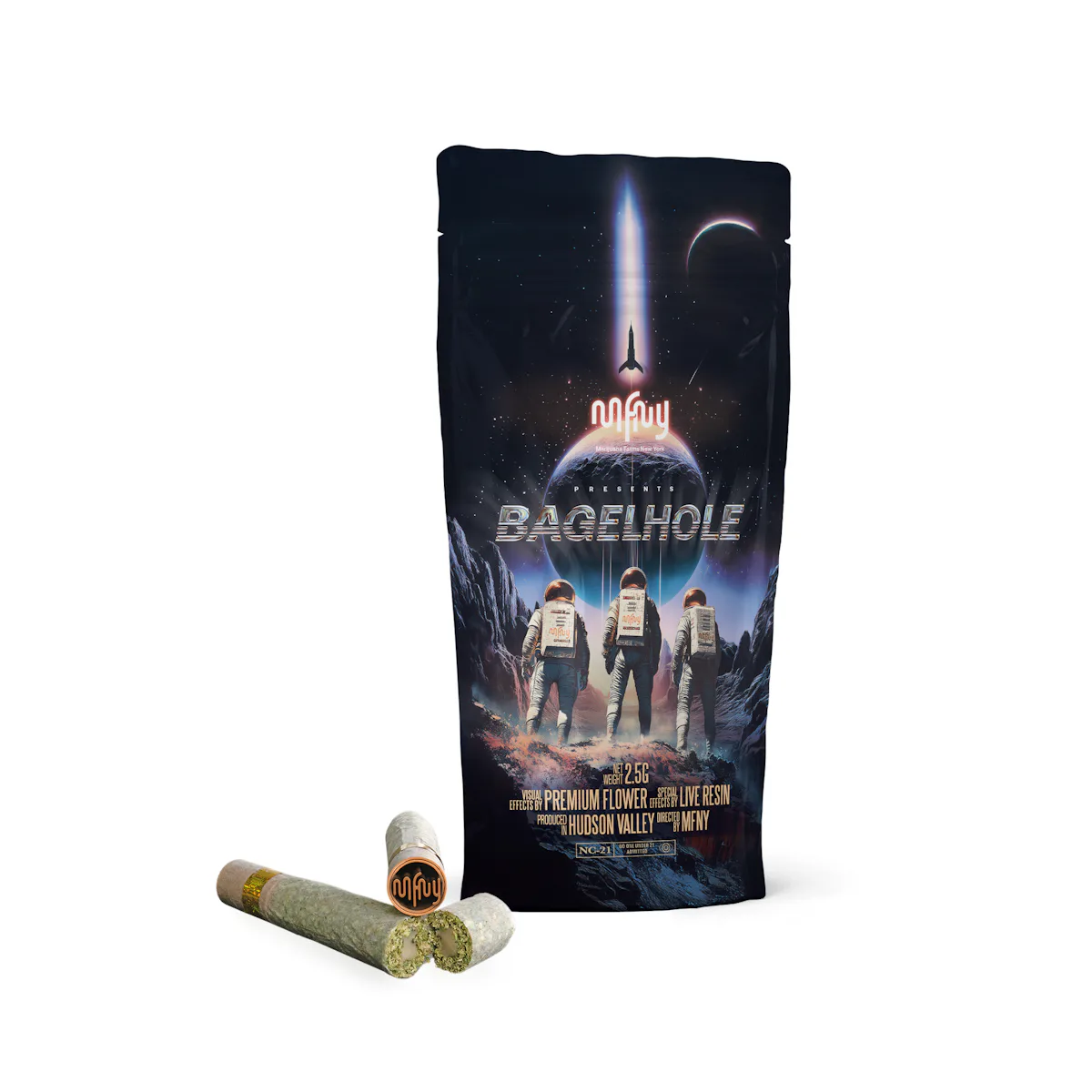 MFNY | Preroll | 2.5g | BagelHole- Live Rosin Chemdog x Chemdog