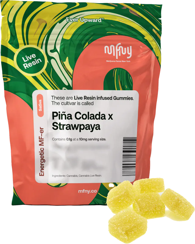 MFNY | Gummy | 10pk | 100mg | Live Resin Pina Colada x Strawpaya