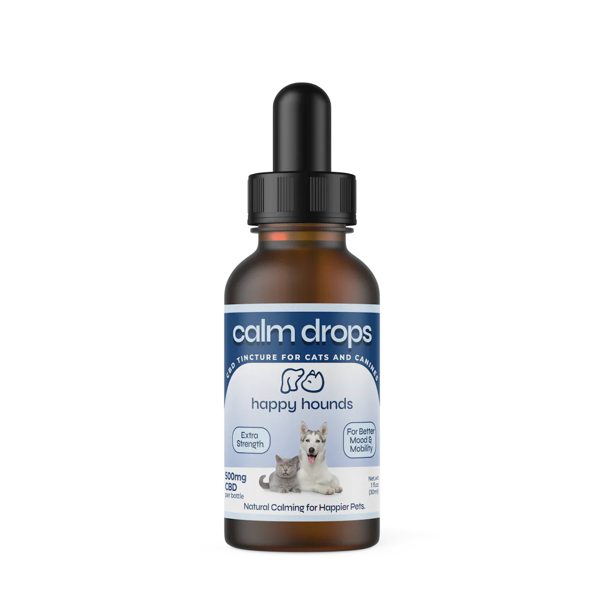 Happy Hounds | Tincture | 500mg | Calm Drops | Extra-Strength