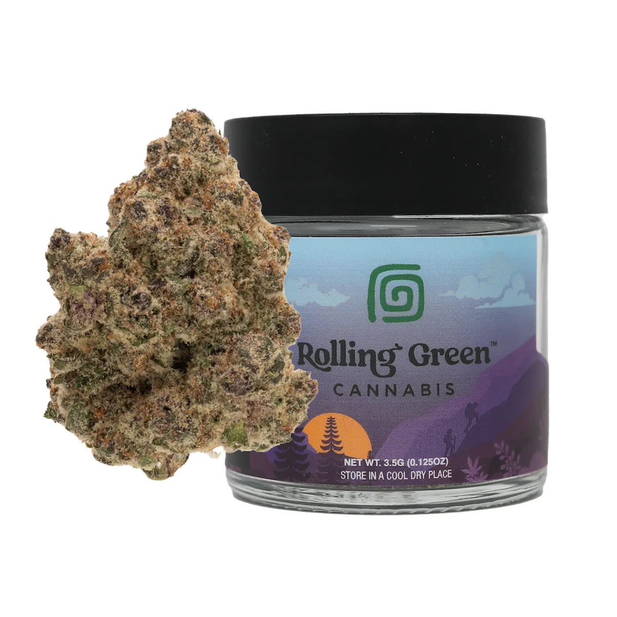 Rolling Green | Flower | Premium Jar | 3.5g | Tangerine Dream