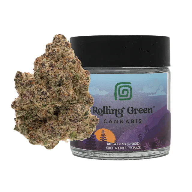 Rolling Green | Flower | Premium Jar | 3.5g | Tangerine Dream