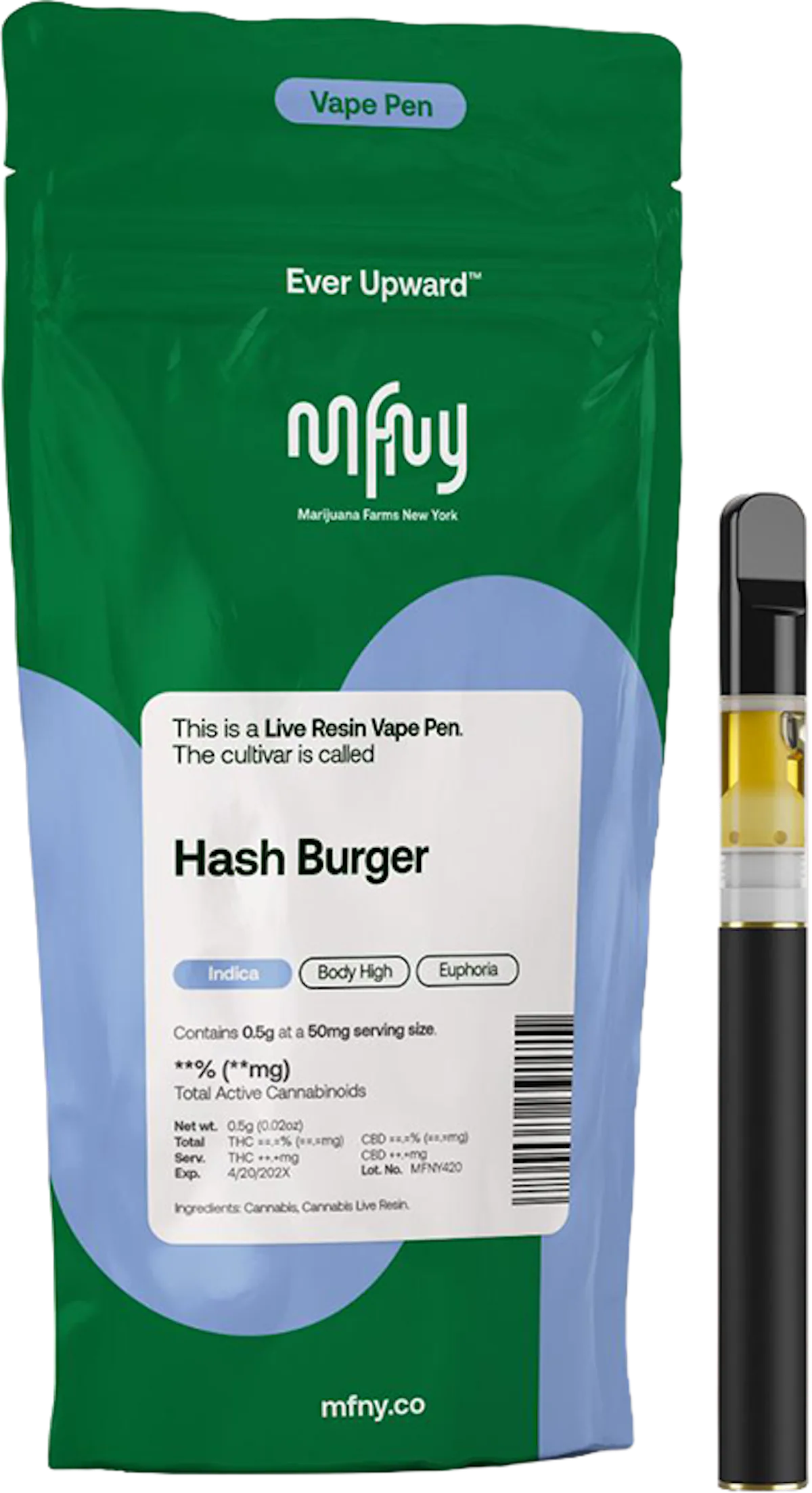 MFNY | Vape | .5g AIO | Live Resin Hash Burger