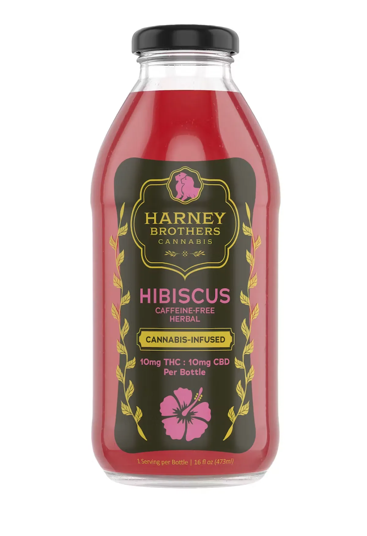 Harney Brothers | Glass Beverage | 10mg THC : 10mg CBD | Hibiscus Tea