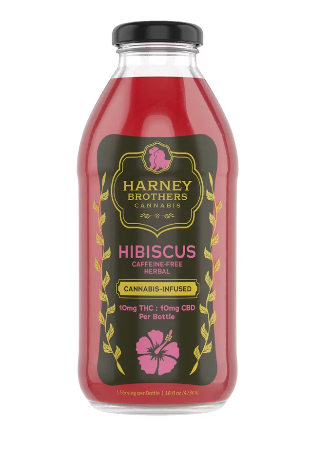 Harney Brothers | Glass Beverage | 10mg THC : 10mg CBD | Hibiscus Tea