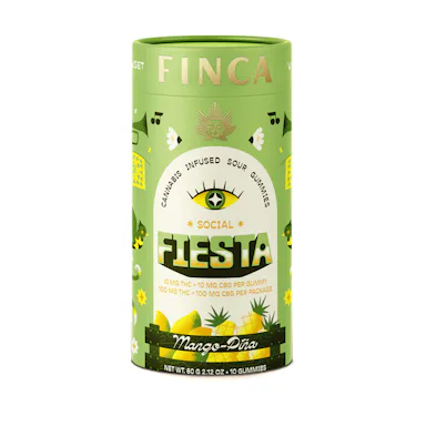 Finca | Gummy | 10pk | 100mg | SOCIAL Fiesta Mango Pina 1:1 THC:CBG
