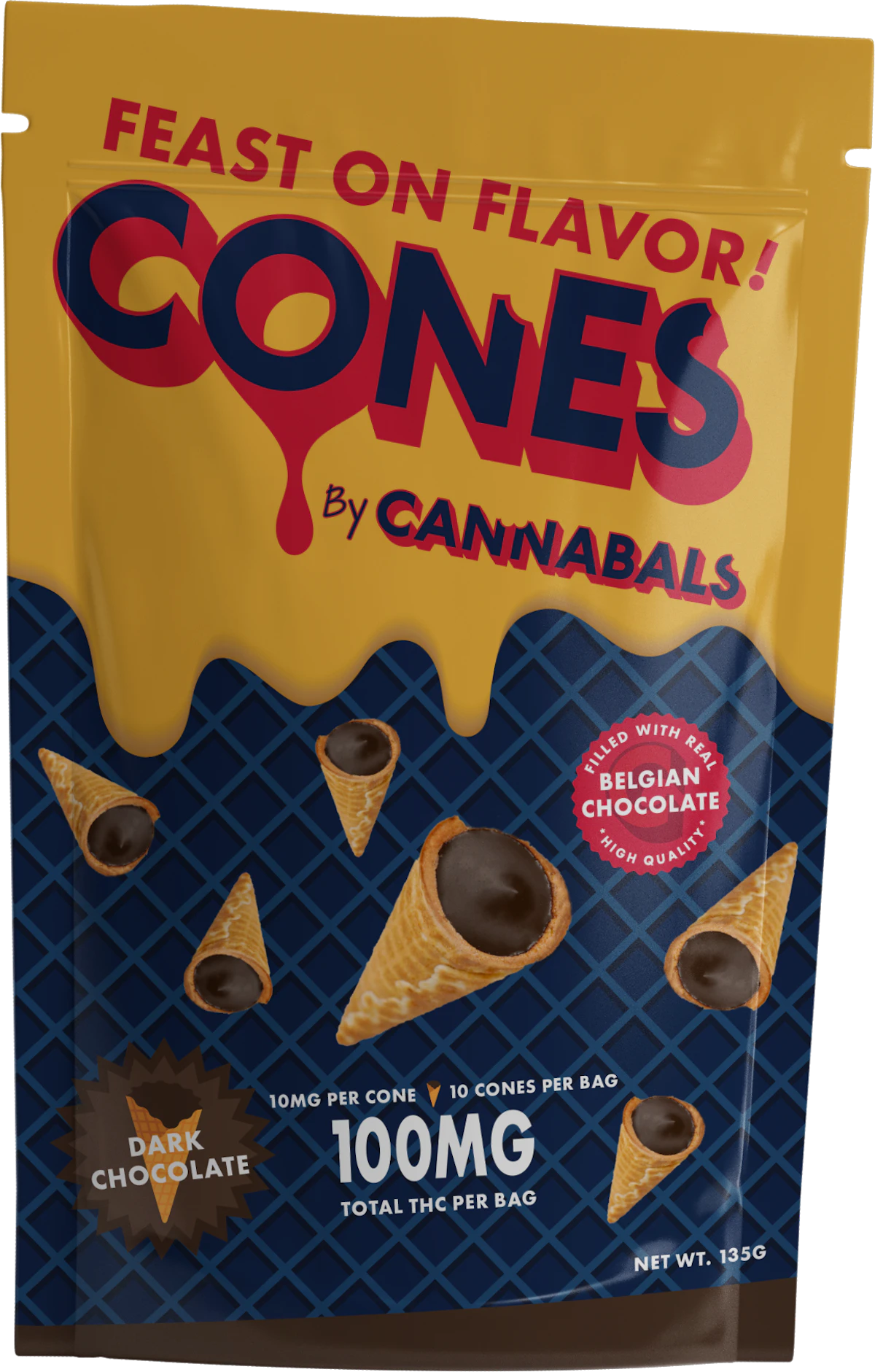 Dark Chocolate Cones