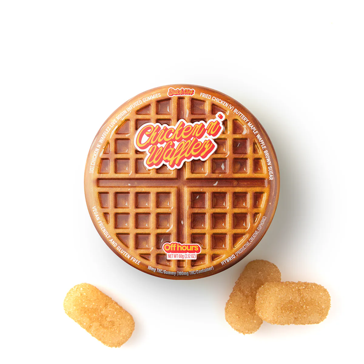 Off Hours | Gummy | 10pk | 100mg | Live Rosin Chicken N Wafflez