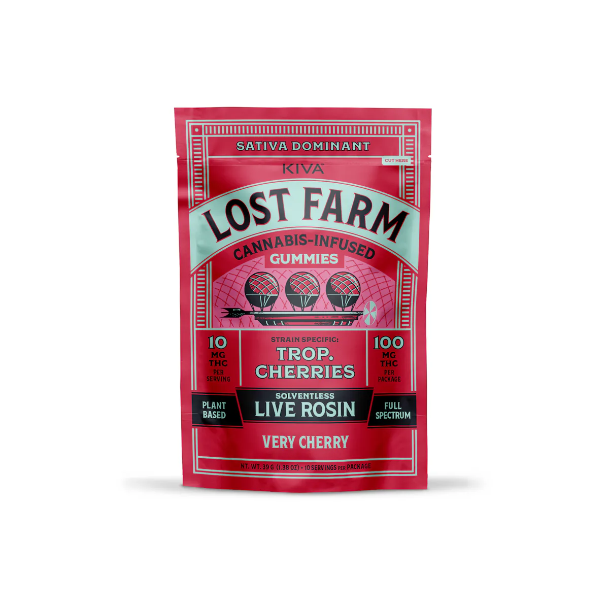 Lost Farm | Gummy | 10pk | 100mg | Live Rosin Very Cherry x Trop. Cherries