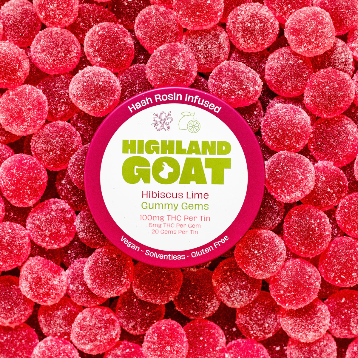 Hibiscus Lime - Hash Rosin Gummies