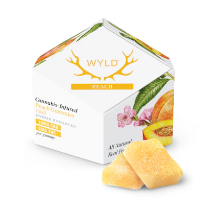 Peach 2:1 CBD: THC Gummies