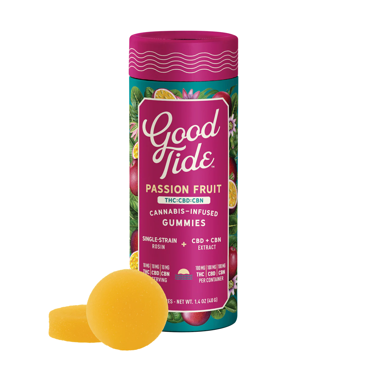 Passion Fruit (THC:CBD:CBN 1:1:1) Rosin Gummies