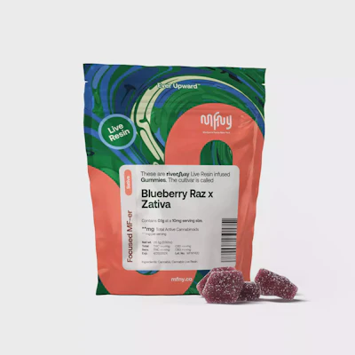 Blueberry Raz x Zativa Live Resin Gummies