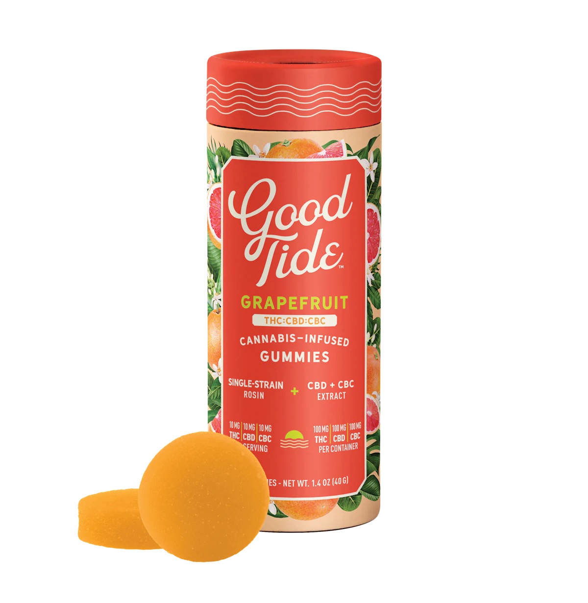 Grapefruit (THC:CBD:CBC 1:1:1) Rosin Gummies