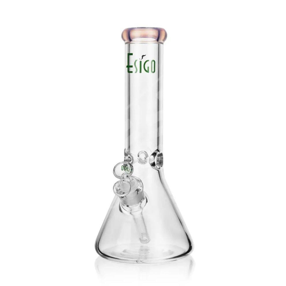 12 in. · Classic Bong with Downstem · Pink by EG Glass
