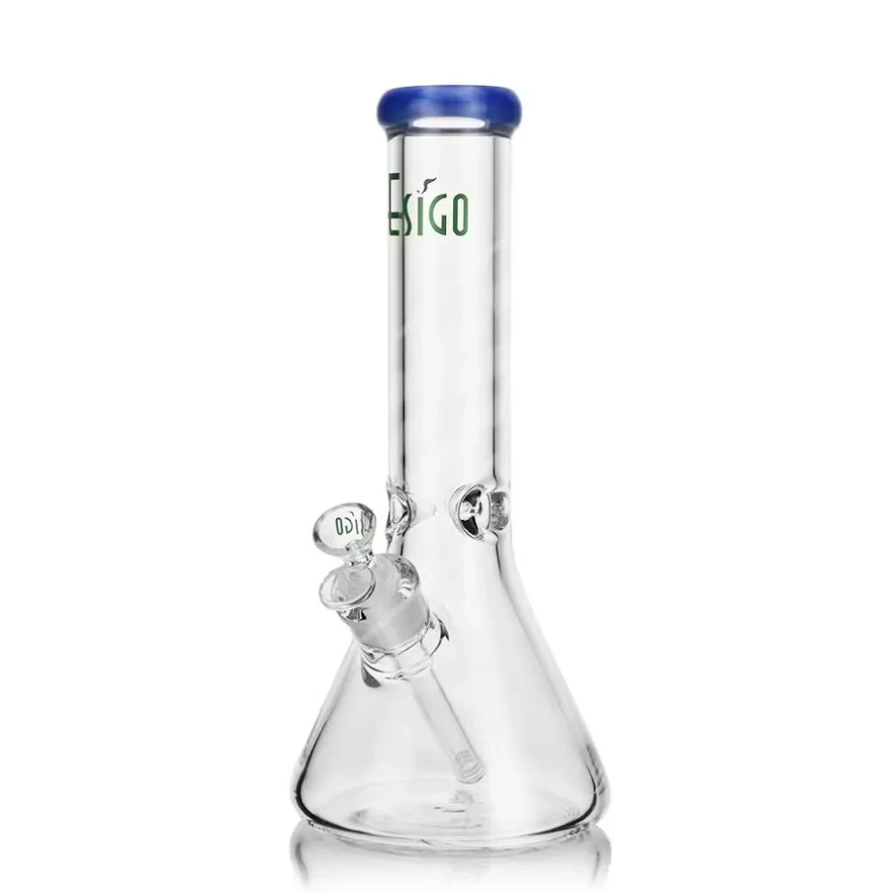 12 in. · Classic Bong with Downstem · Blue by EG Glass
