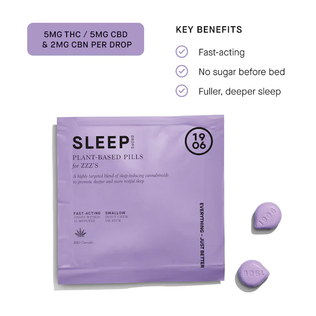1906 | 2pk | 10mg | THC:CBD:CBN | SLEEP Pouch