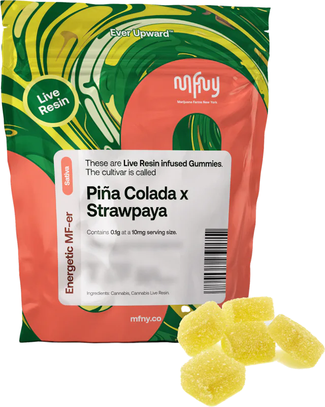 MFNY | Gummy | 10pk | 100mg | Live Resin Pina Colada x Strawpaya