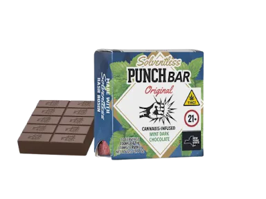 Punch Bar | Chocolate | 100mg | Solventless Hash MINT Dark Chocolate