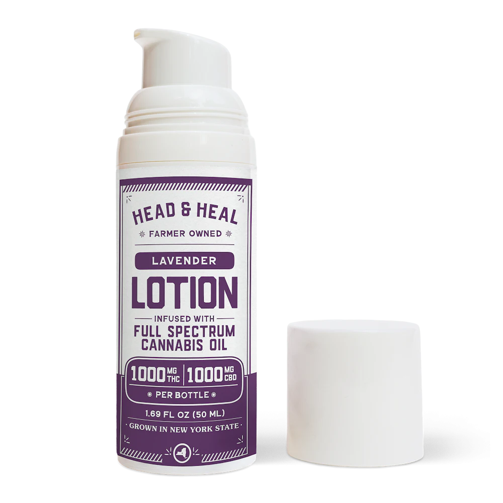 Lotion · 1000mg THC : 1000mg CBD · Lavender by Head & Heal