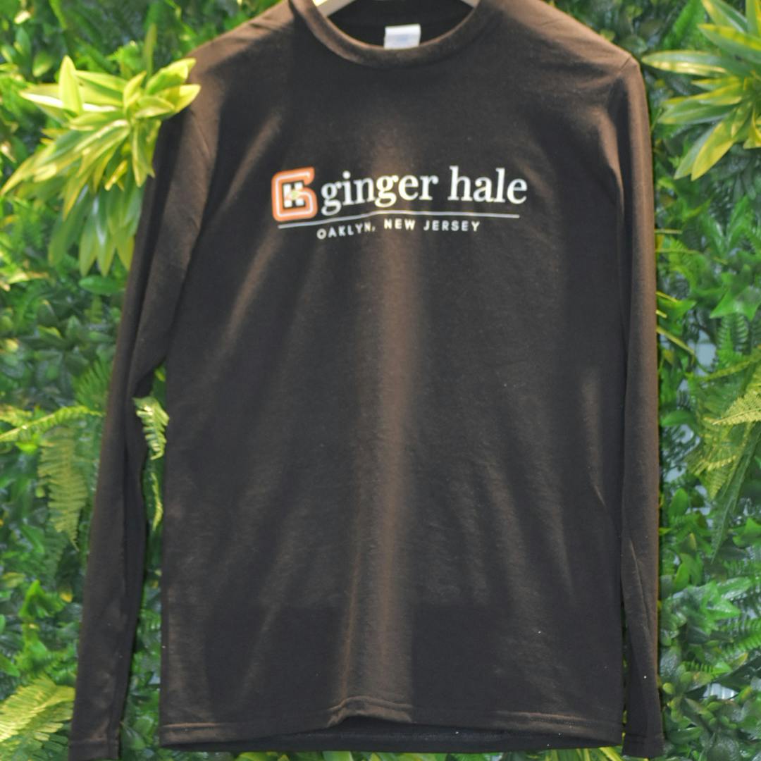 Long Sleeve Tee Black Wide Logo Large