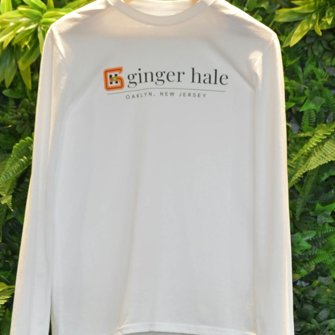 Long Sleeve Tee White Wide Logol