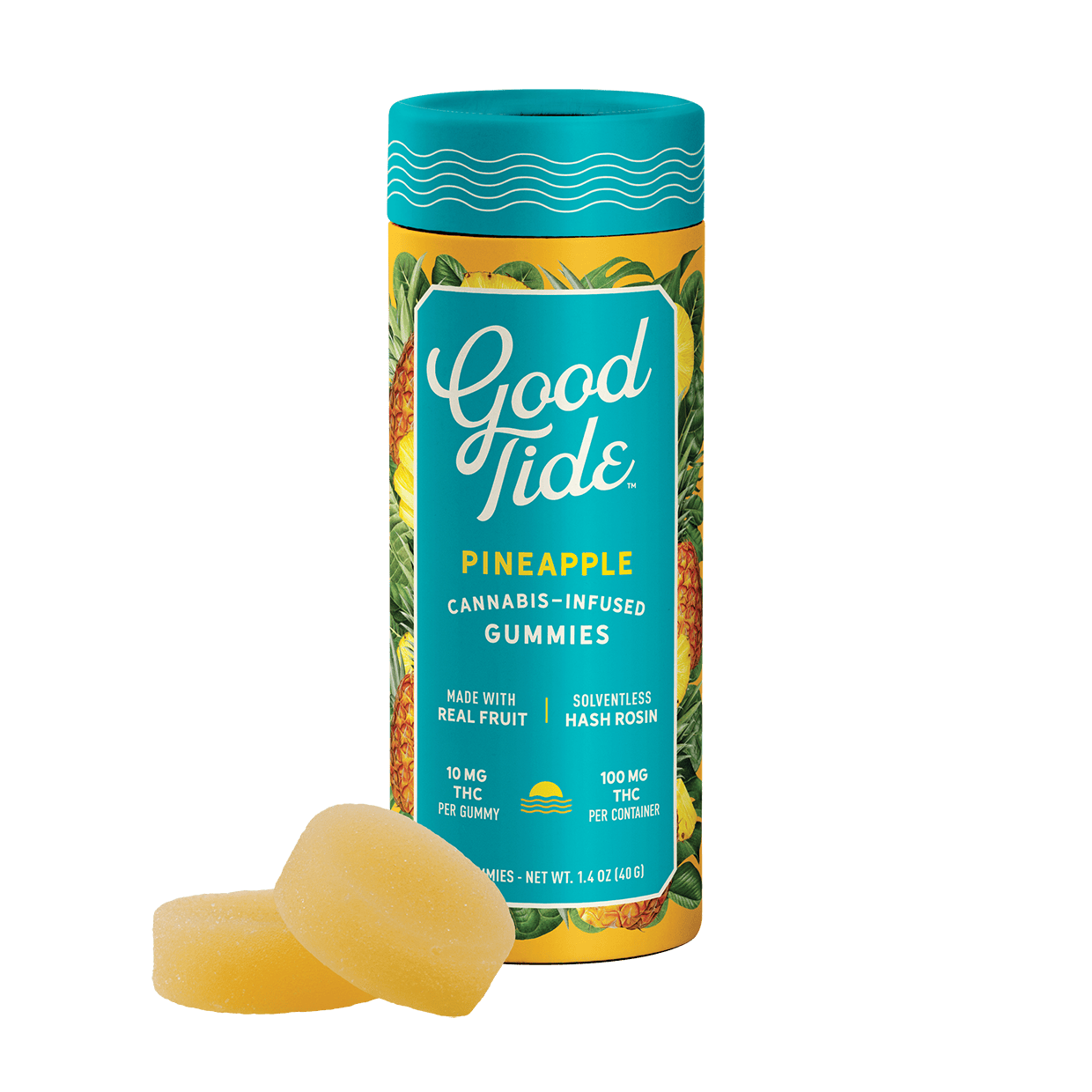 Good Tide: Pineapple Solventless Hash Rosin Gummies