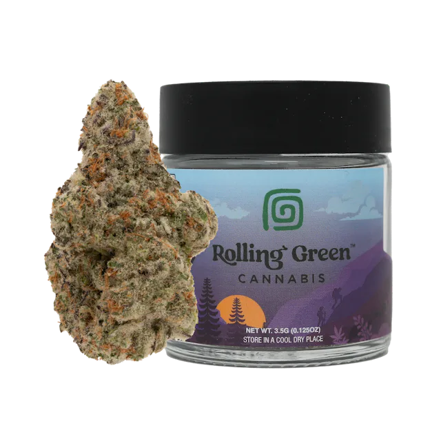 Rolling Green | Flower | Premium Jar | 3.5g | Mac Flurry