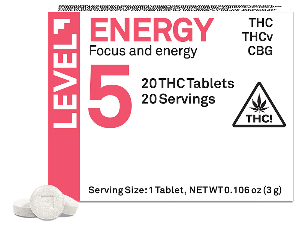 Tablets · 5mg 2pk 5:5:3 THC:THCV:CBG · Protab Energy by Level