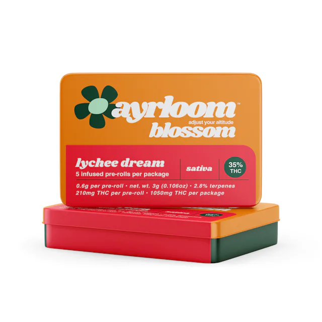 Ayrloom | Preroll | 5pk | 3g | Infused Lychee Dream