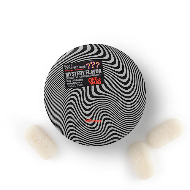 Off Hours | Gummy | 10pk | 100mg | Live Rosin Ice Cream Zundae "Mystery Flavor"