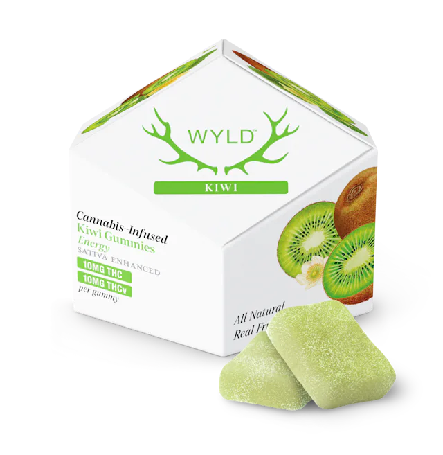 WYLD | Gummy | 10pk | 100mg | Energy Kiwi 1:1 (THC:THCV)