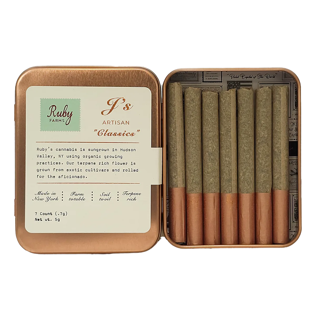 Ruby Farms | Preroll | 7pk | 5g | Pineapple Express Classics