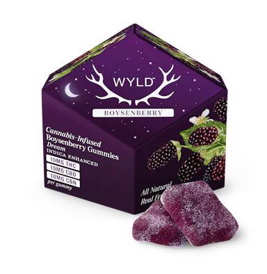 WYLD | Gummy | 10pk | 100mg | Dream Boysenberry 1:1:1 (THC:CBD:CBN)