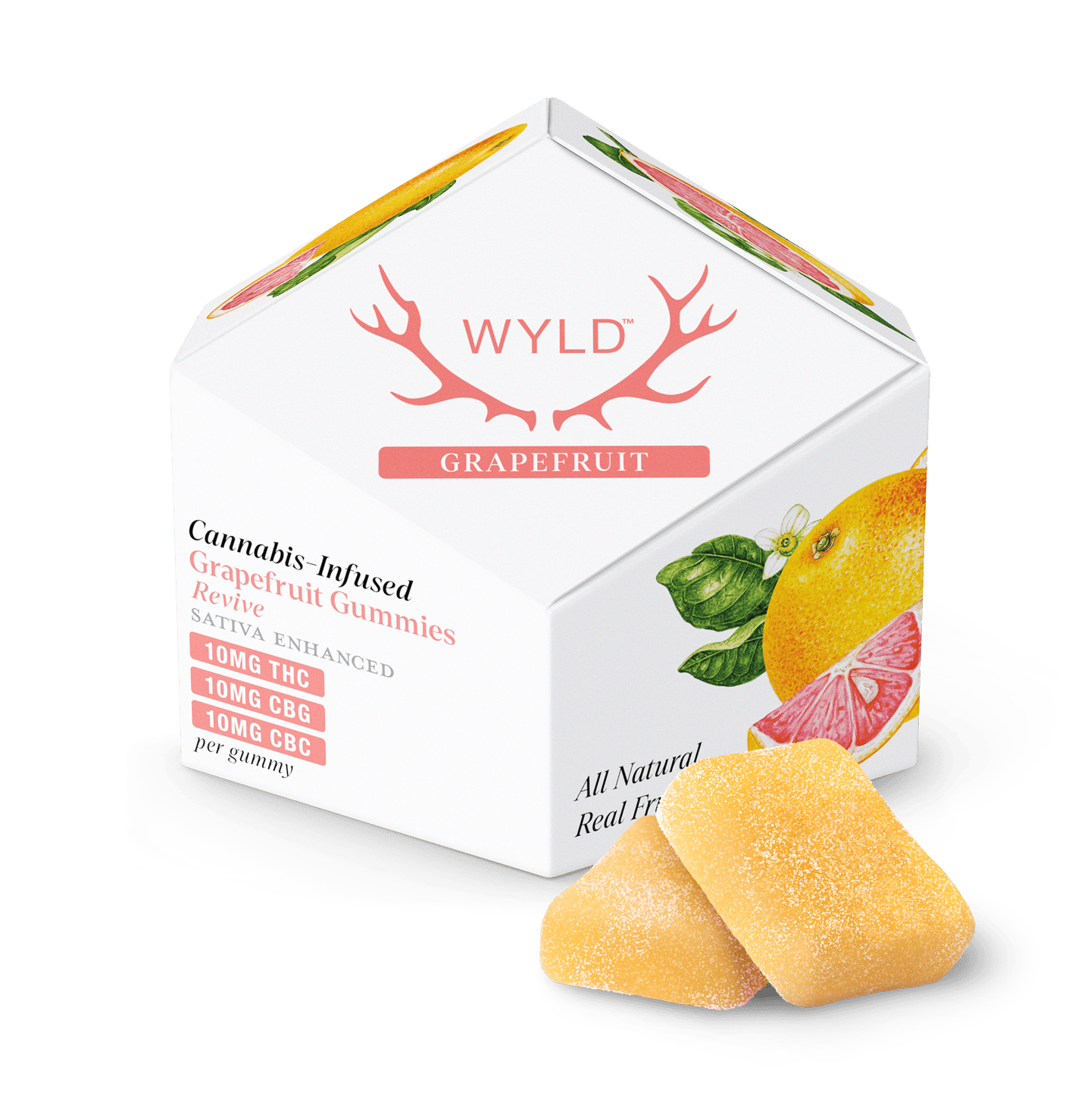 Wyld: Grapefruit Gummies 1:1:1 THC:CBC:CBG