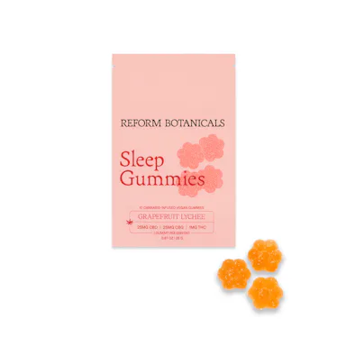 Reform Botanicals | CBD | 10pk | Sleep - Grapefruit Lychee | 1mg THC : 25mg CBG : 25mg CBD