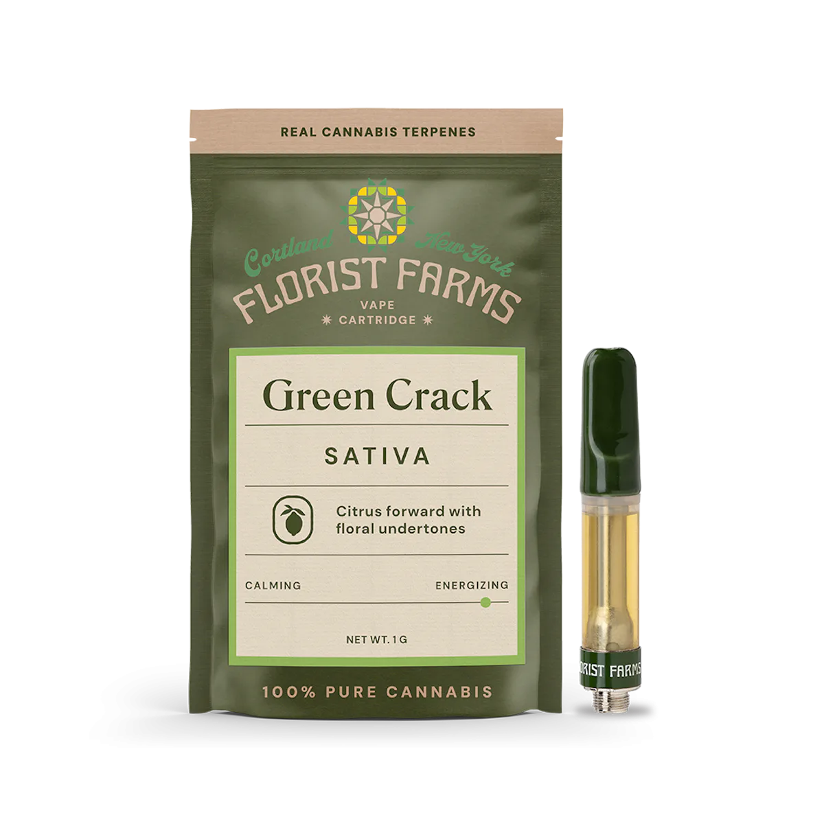 Florist Farms | Vape | 1g Cart | Green Crack