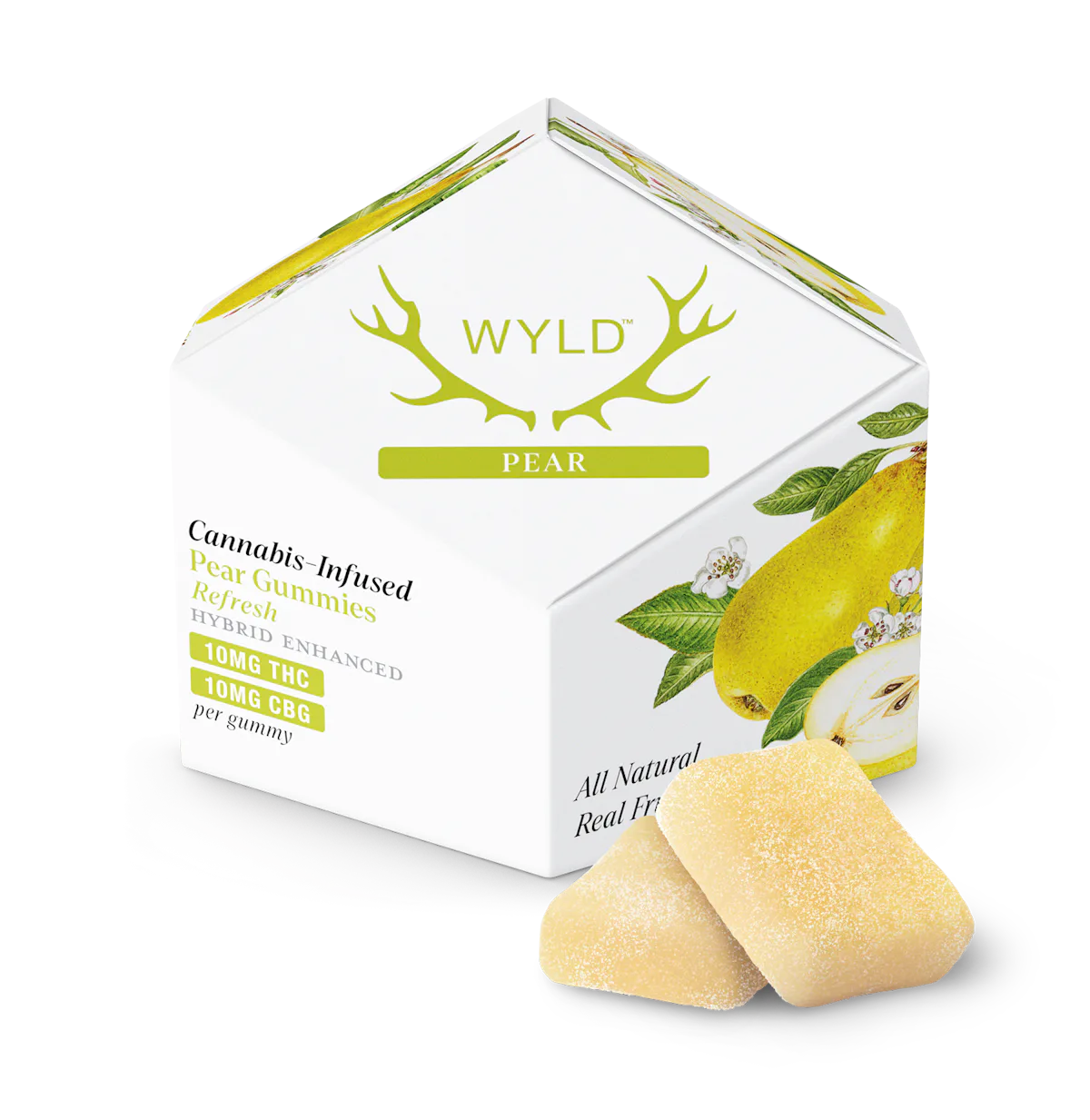 WYLD | Gummy | 10pk | 100mg | Refresh Pear 1:1 (THC:CBG)