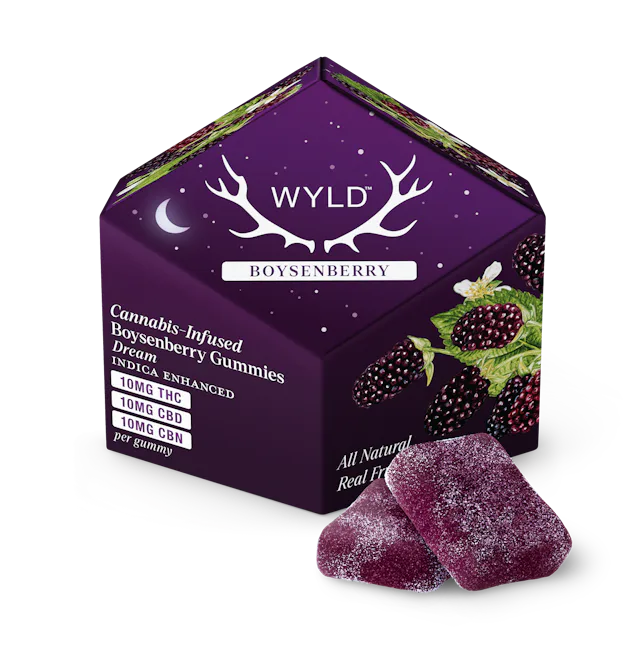 WYLD | Gummy | 10pk | 100mg | SLEEP Boysenberry 1:1:1 (THC:CBD:CBN)