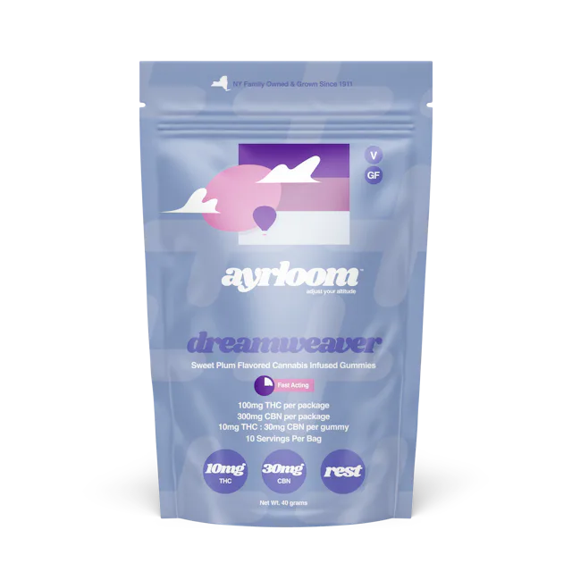 Ayrloom | Gummy | 10pk | 100mg | 1:3 (THC:CBN) | SLEEP Dreamweaver Sweet Plum