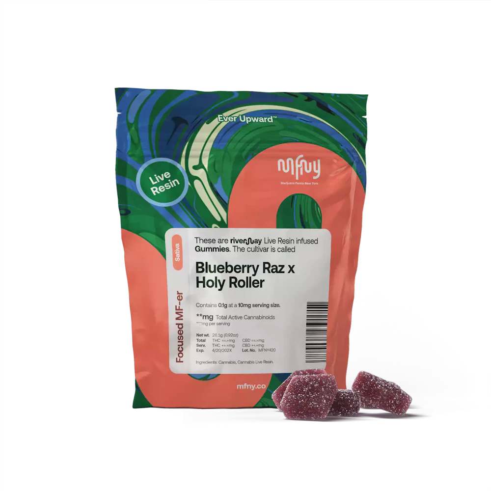 Gummies (Live Resin) · 10mg 10pk · Blueberry Raz x Zativa by MFNY
