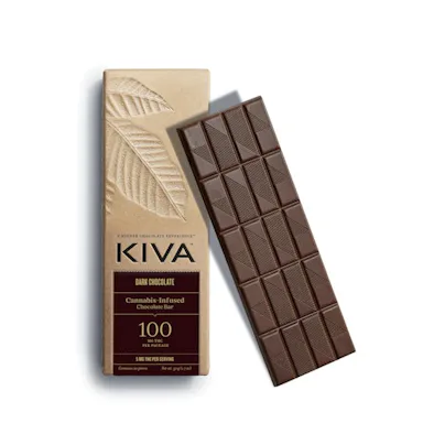 Kiva | 100mg | Solventless Bubble Hash Infused Dark Chocolate