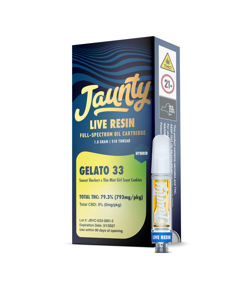 510 Cart (Live Resin) · 1g · Gelato 33 by Jaunty