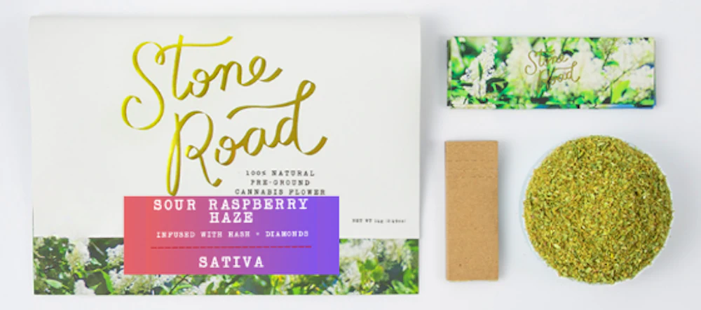 Ground Flower (Infused) · 14g · Sour Raspberry Haze by Stone Road