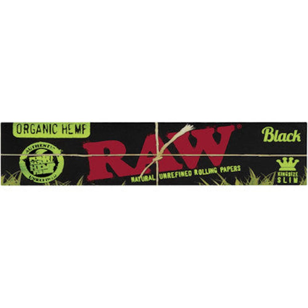 Papers/Trays · Black Organic King Slim by Raw