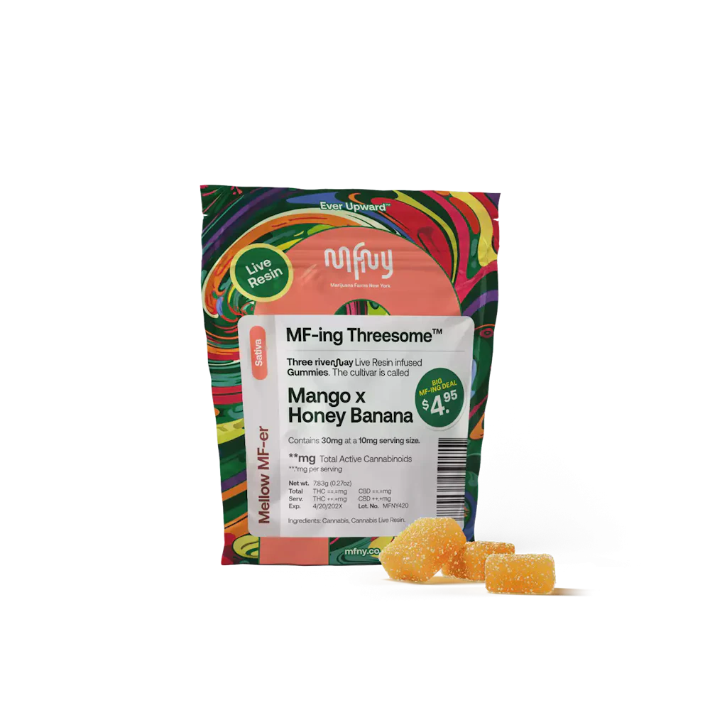 Gummies (Live Resin) · 10mg 10pk · Mango x Honey Banana by MFNY