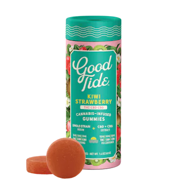 Good Tide | Gummy | 10pk | THC:CBD:CBG | Rosin REFRESHING Kiwi Strawberry