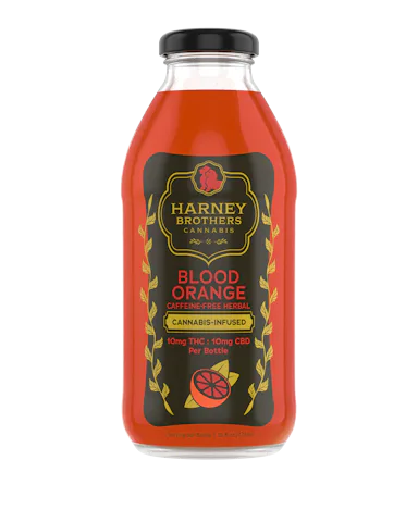 Harney Brothers | Glass Beverage | 10mg THC : 10mg CBD | Blood Orange Tea