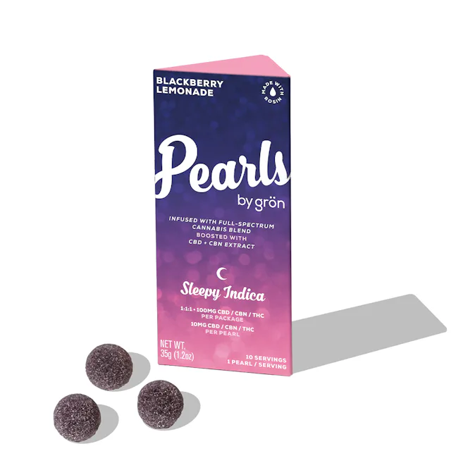 Gron | Gummy | 10pk | 100mg | 1:1:1 | Pearls SLEEP Blackberry Lemonade