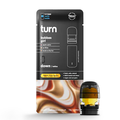 Turn | Vape | 1g Pod | Live Resin Bubbas Girl