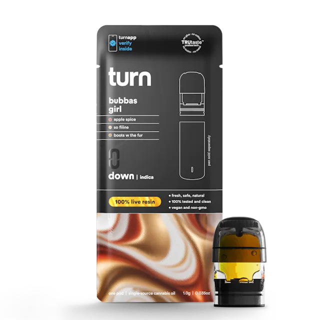 Turn | Vape | 1g Pod | Live Resin Bubbas Girl
